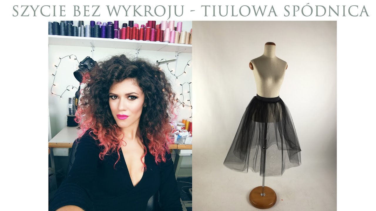 Szycie bez wykroju - tiulowa spódnica