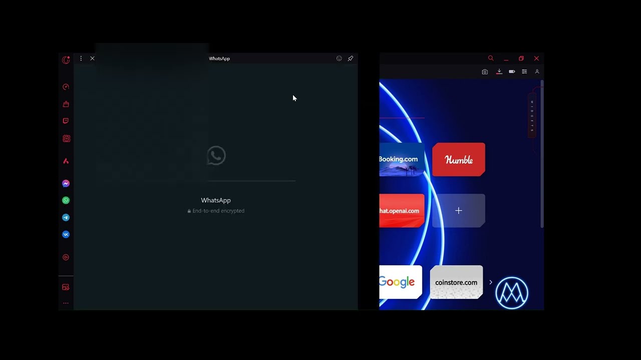 How to open communication apps on opera