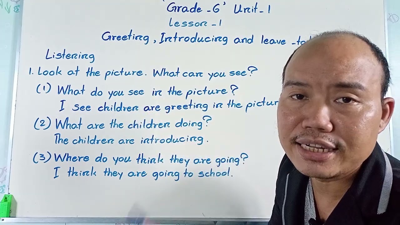 Grade - 6 English / Unit-1/ Lesson-1 / Greeting, Introducing and leave taking သင်တန်း-09420148329
