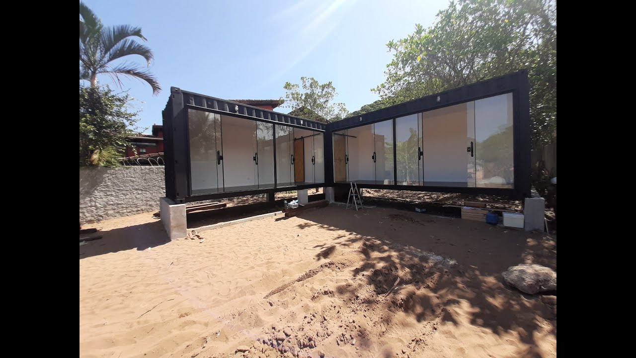 Casa Container de Praia! Azul Containers