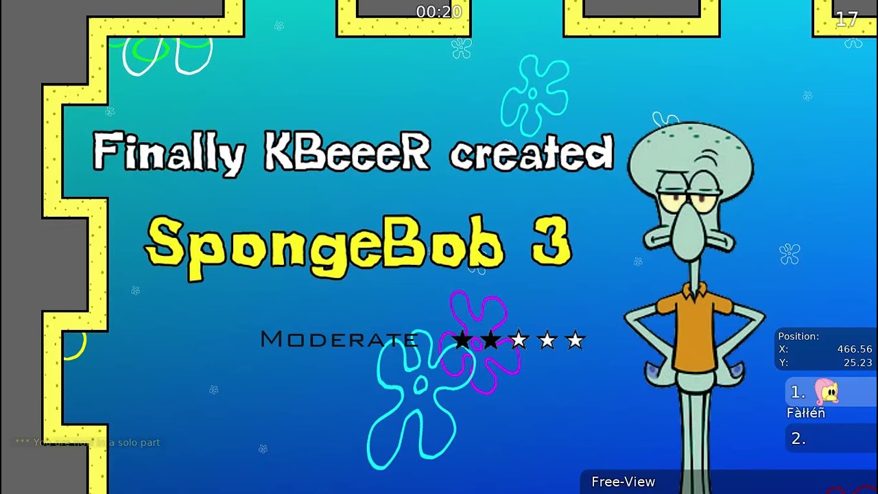 DDNet ( Teeworlds ) – SpongeBob 3 (Moderate ★★✰✰✰)
