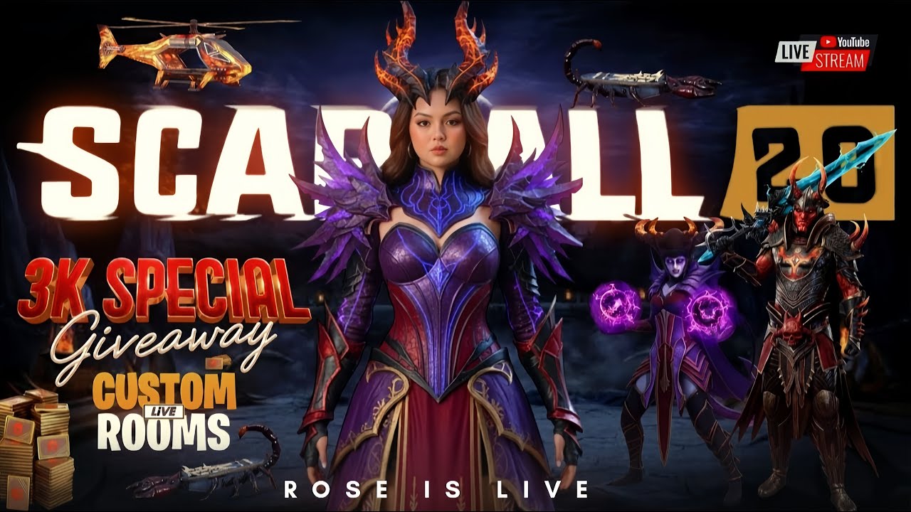 🎊GIVEAWAY CUSTOM ROOMS🎉|SF 2.0 Live| #scarfall#fypシ @ScarFall2.0 @ScarFall2.0Creators