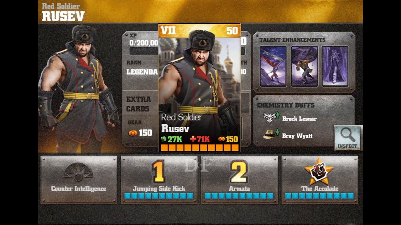 Update 1.8 Rusev Red soldier All special attacks WWE Immortals Android/IOS