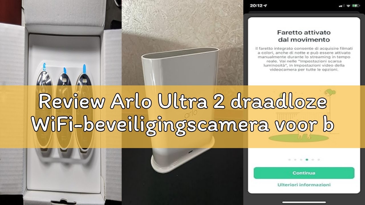 Review Arlo Ultra 2 draadloze WiFi-beveiligingscamera voor buiten, 4K UHD, 180˚ kleurennachtzicht, s