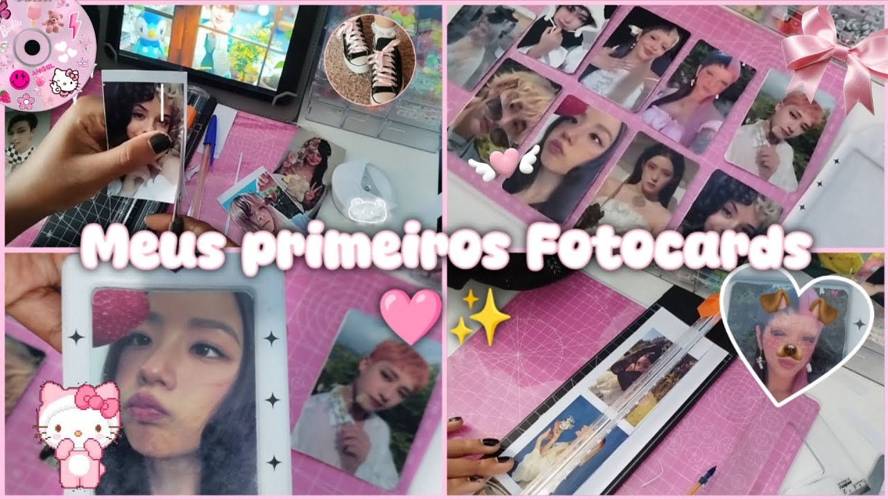 FAZENDO FOTOCARDS PELA PRIMEIRA VEZ✨🌷| primeiro vídeo 