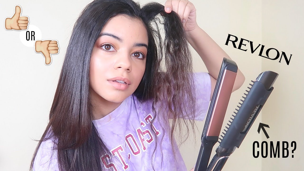TESTING REVLON SALON STRAIGHT COPPER SMOOTH XL STRAIGHTENER  -  ATTACHABLE COMB?