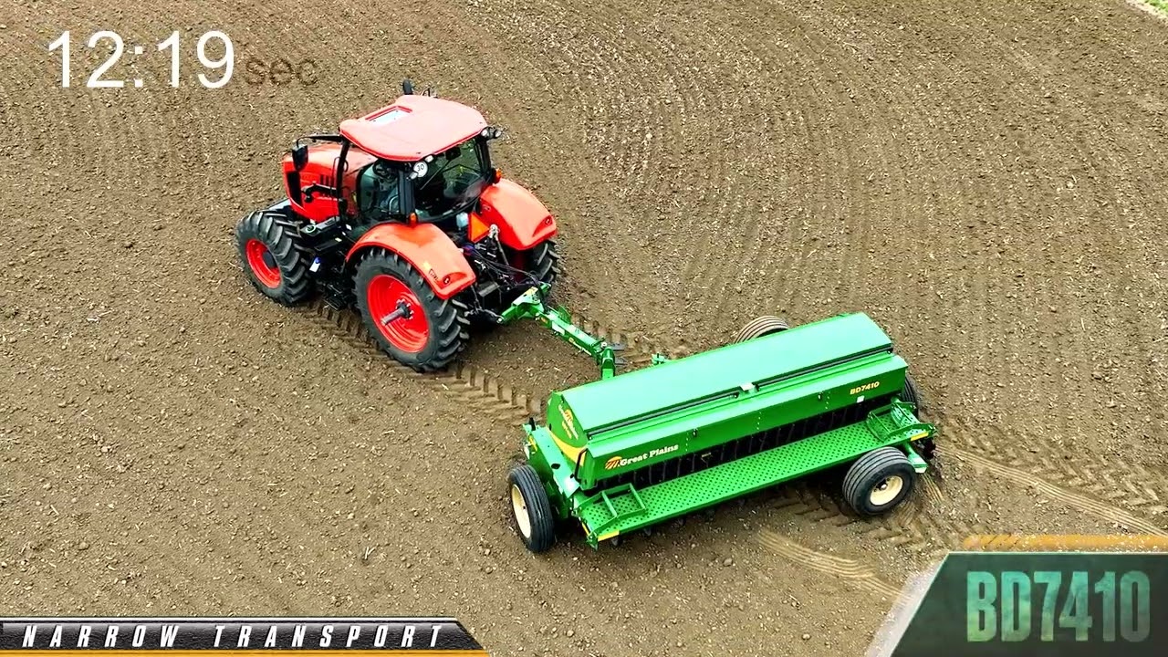 BD7410 Narrow Transport Drill in action.