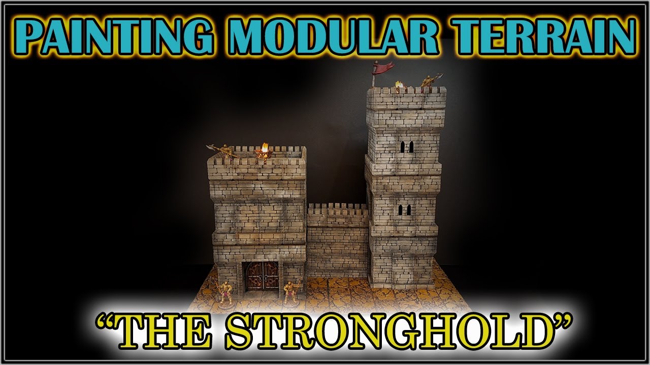 Painting Dungeon Blocks Modular Terrain for D&D - Part 6, THE STRONGHOLD! ♜⚔️♜