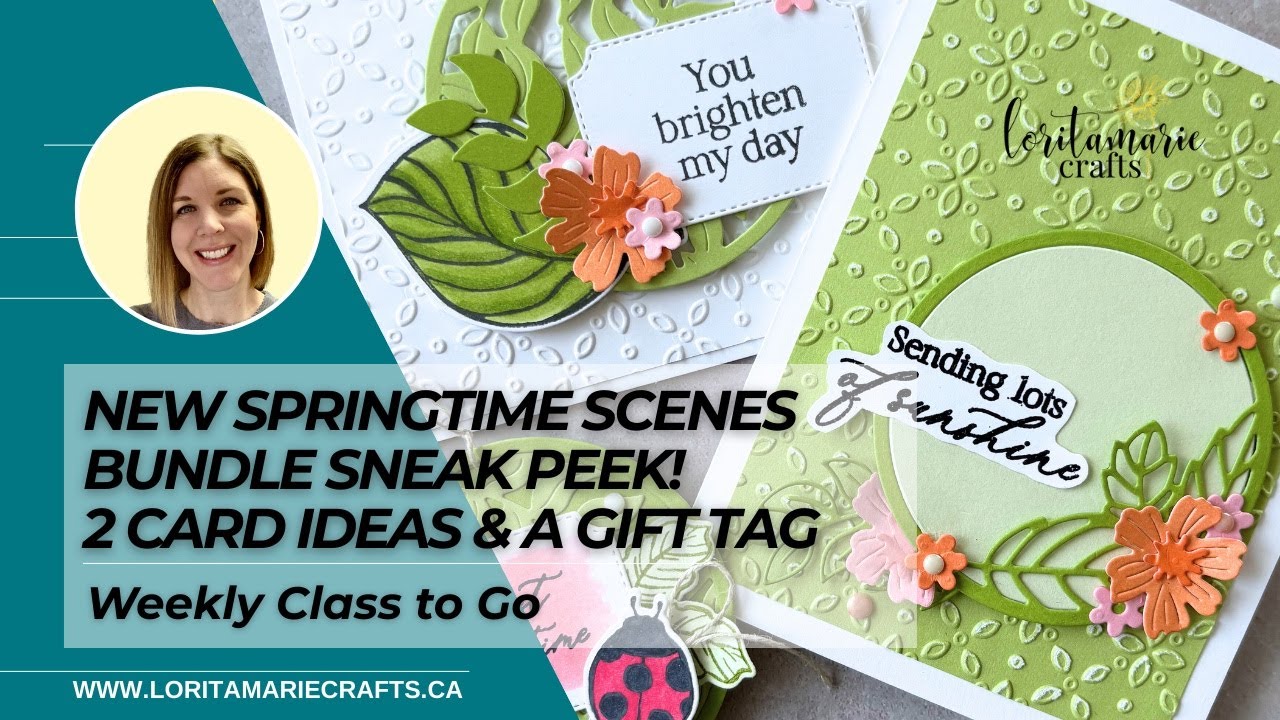 NEW Springtime Scenes Bundle Sneak Peek!  2 Card Ideas & a Gift Tag!