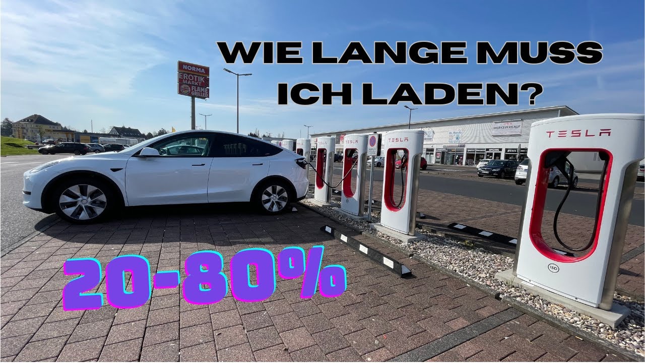Ladezeit 20-80% am Supercharger mit dem Tesla Model Y SR
