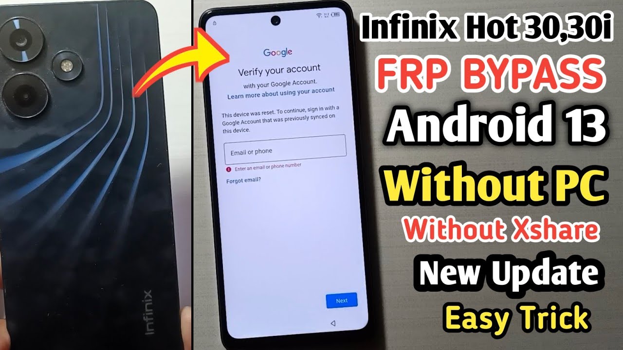 Infinix Hot 30 Frp Bypass Android 13 | X6831 Frp Bypass | Infinix Hot 30 (X6831) Google Account