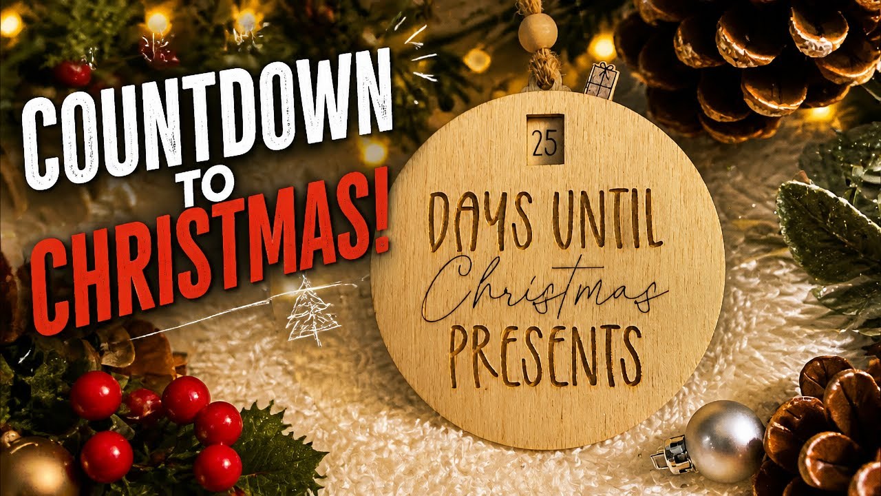 Christmas Countdown Ornament | Easy DIY Laser Cut Project