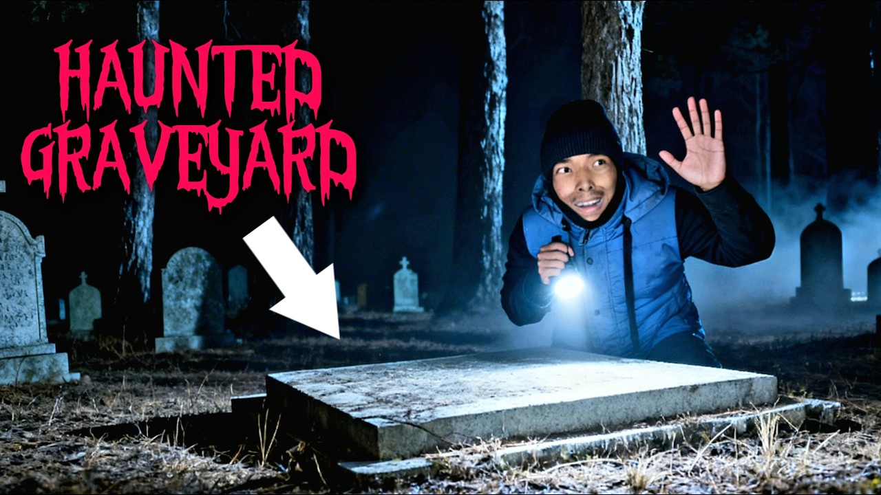 Exploring The Haunted Graveyard At 12pm!