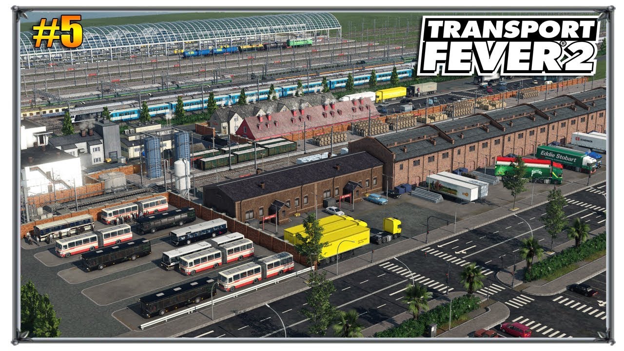 Чуток достроил станцию | Transport Fever 2 песочница с модами | S02 #5 (жд игры)