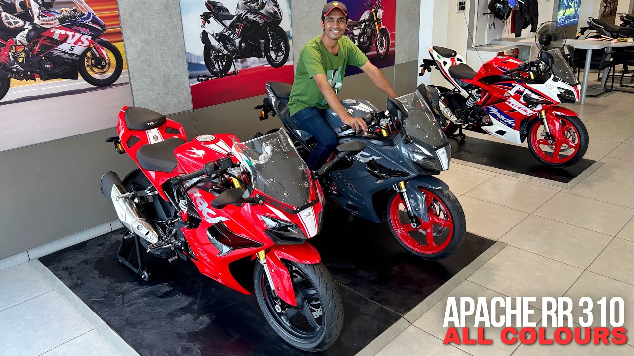 TVS Apache RR 310 New Model 🔥 All Colours in 1 Video ✅ Most Detailed Walkaround 😎