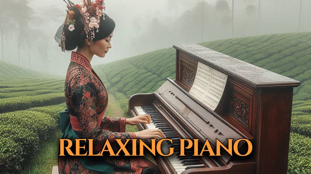 Soulful Elegance: A Pianist's Tribute to Indonesian Heritage in a Serene Rice Field