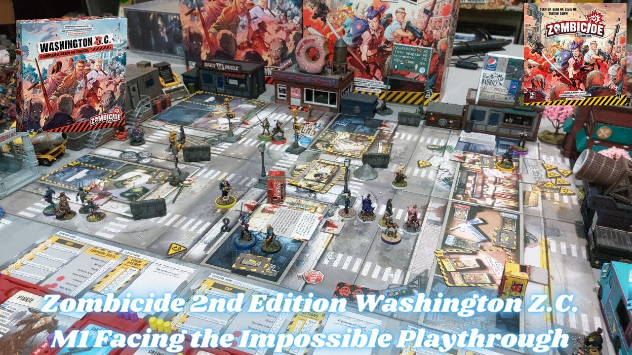 Zombicide 2nd Edition Washington Z.C. M1 Facing the Impossible Playthrough