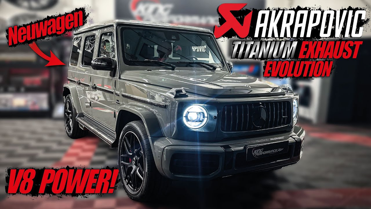 AKRAPOVIC EVOLUTION EXHAUST SYSTEM FULL TITANIUM passend f&uuml;r NEUWAGEN MERCEDES G63 AMG 2023 V8 SOUND