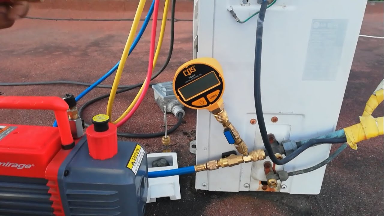 Como hacer vacío a un mini Split, y el uso del Vacuómetro