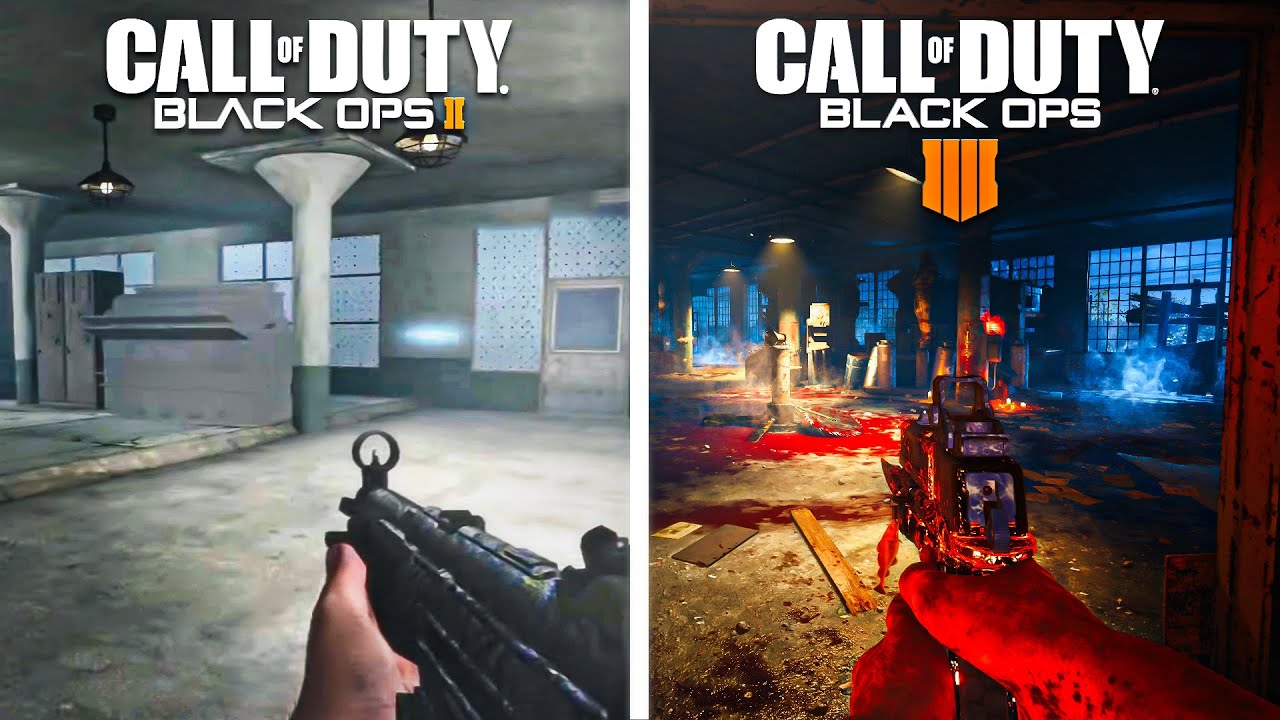 Mob of the Dead Pre Alpha Vs Blood of the Dead Comparison (Black Ops 2 vs Black Ops 4)