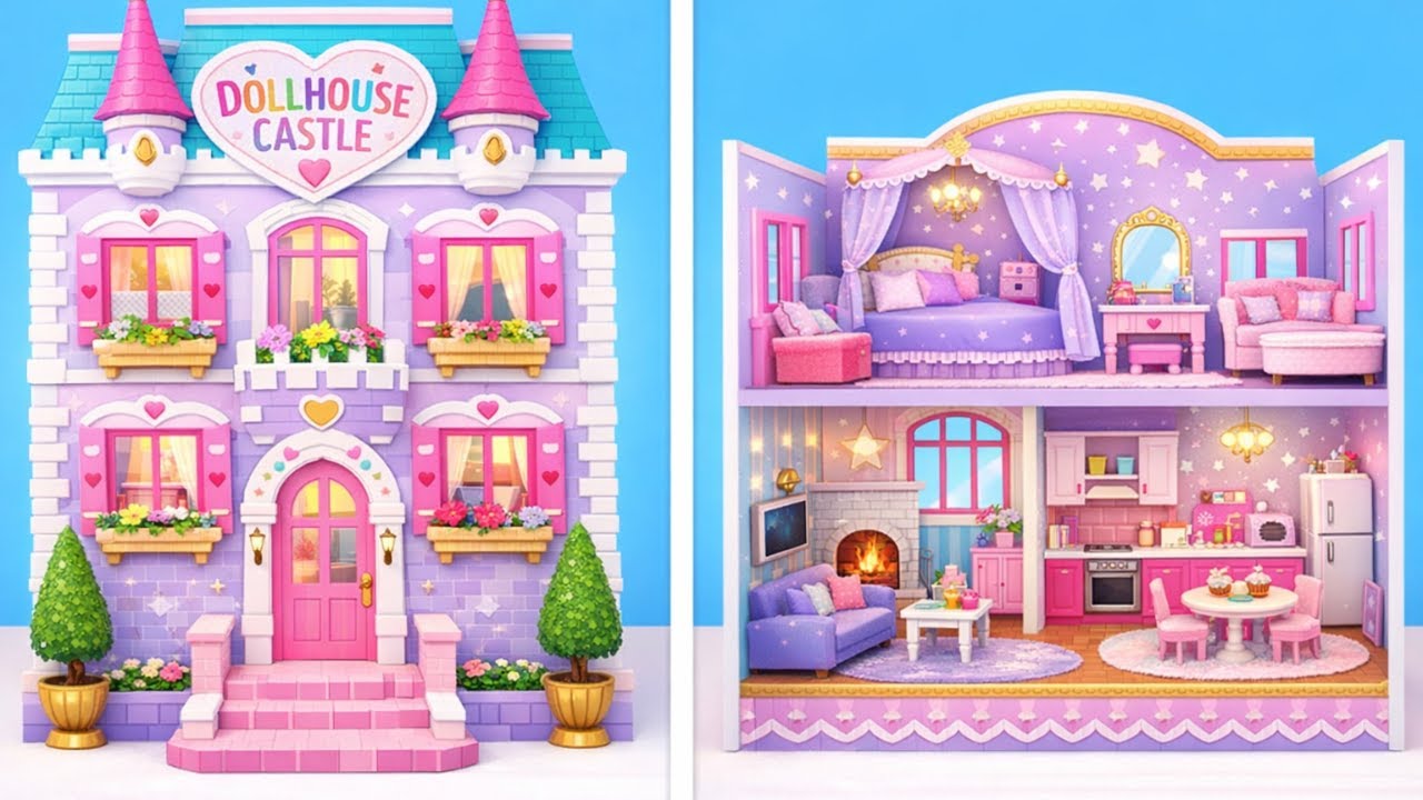 🏠✨ Mini casinha encantada de papel que parece mágica DIY casa de boneca fácil y divertida ✂️💖