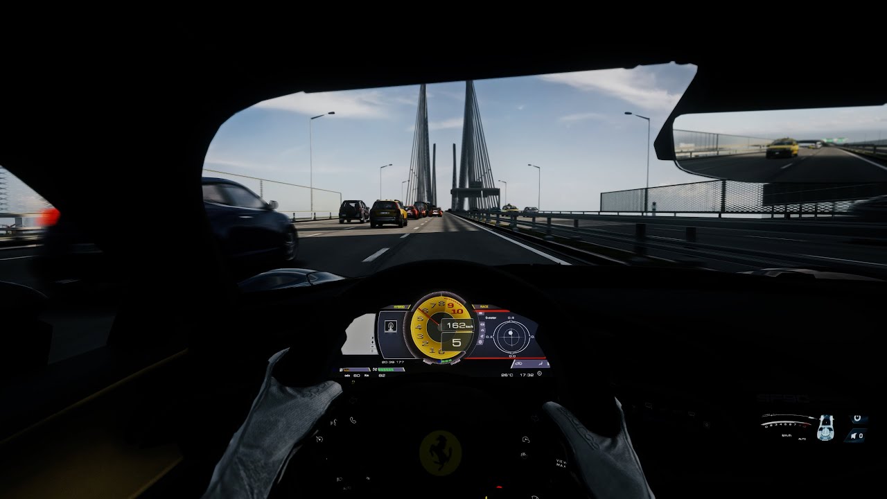 Assetto Corsa: Cutting up Highway Traffic Realistic Japan | Ferrari Stradale | Rain | RTX 4080 4K