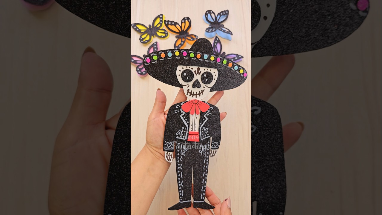 apliques de fomi para obtener moldes exclusivos Entra en mi perfil #mexico #diademuertos #moldes