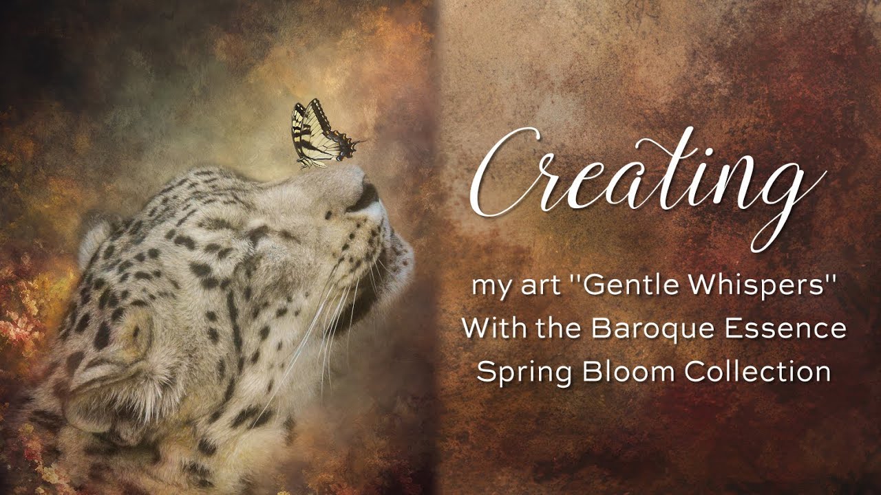 Join Me As I Create My Composite Photo Art With A Snow Leopard and a Butterfly