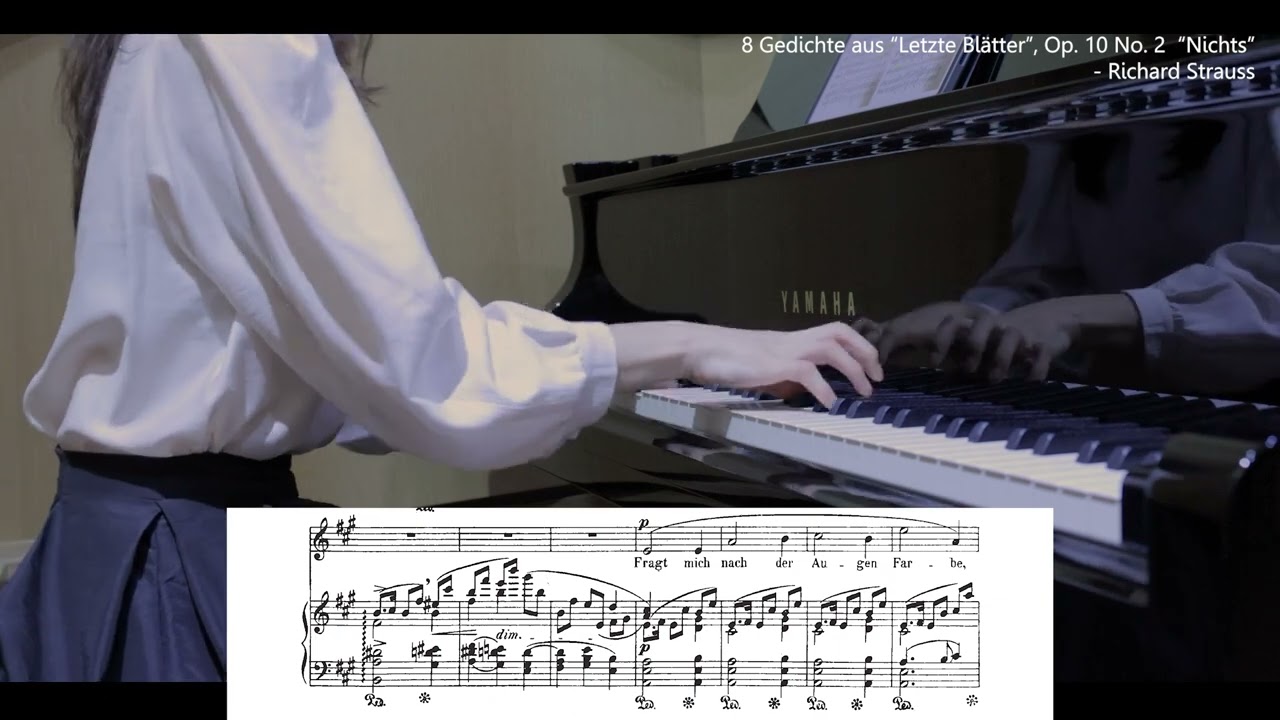 Nichts , 8 Gedichte aus &ldquo;Letzte Bl&auml;tter&rdquo;, Op.10 No.2 /  piano accompaniment / 성악반주 / mr / 연습