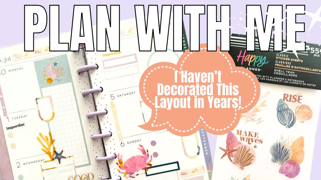 I Haven't Decorated This Layout In YearS! | Skinny Classic Plan With Me | New Happy Planner