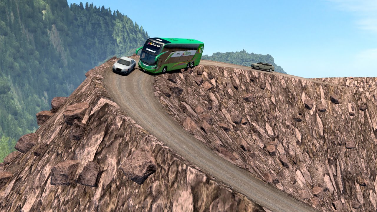 Deadly Road | Dangerous Bus Driving | Bus on Dangerous Mountain Road | Aggressive Driver