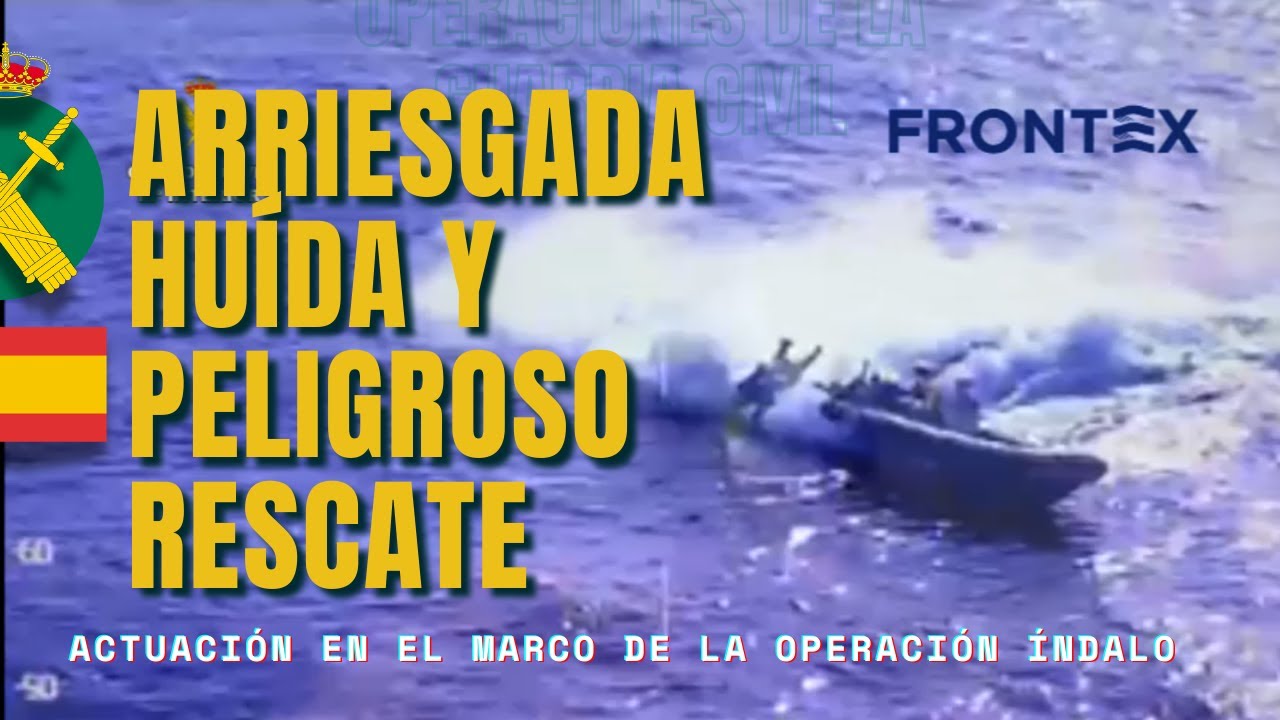 Arriesgada huida y peligroso rescate en Cádiz. Actuación en el marco de la operación Índalo.