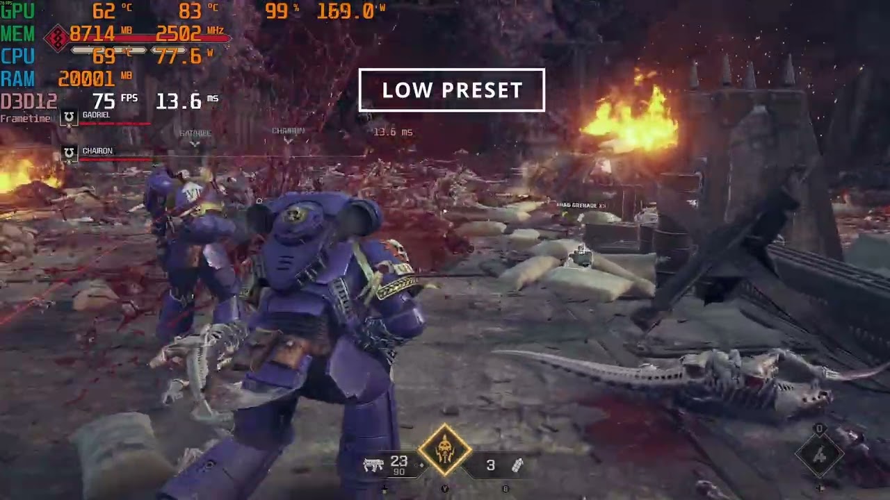 Space Marine 2 on Ryzen 5 7500F + 9060 XT 16GB 1440p Resolution All Preset
