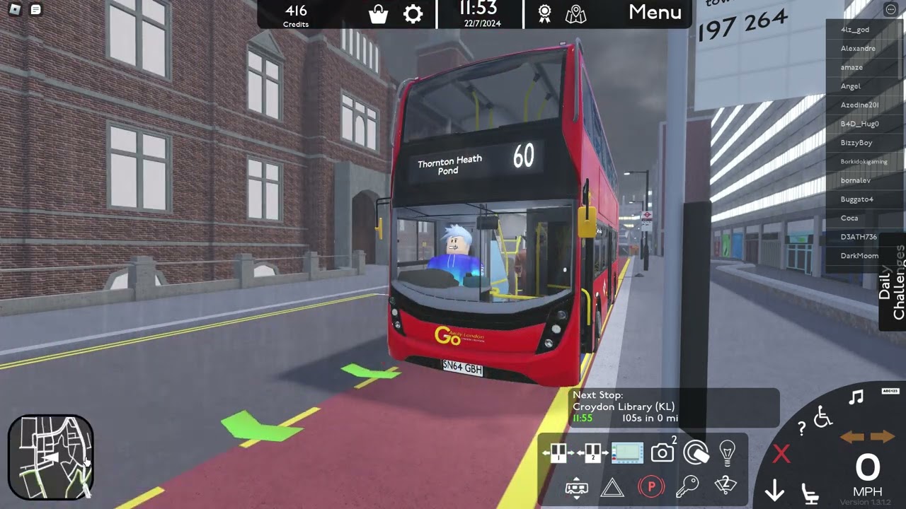 [THRASH] 60 Bus Route | Croydon Roblox
