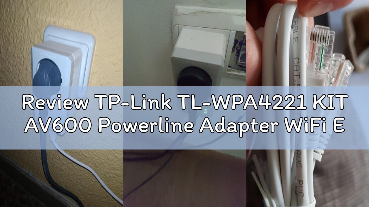 Review TP-Link TL-WPA4221 KIT AV600 Powerline Adapter WiFi Extender Kit, WiFi N300, Ethernet Ports,