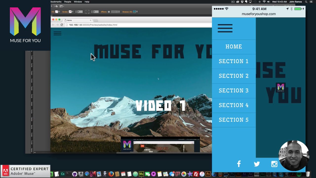 Responsive One Page Scrolling Menu | Adobe Muse CC | Muse For You