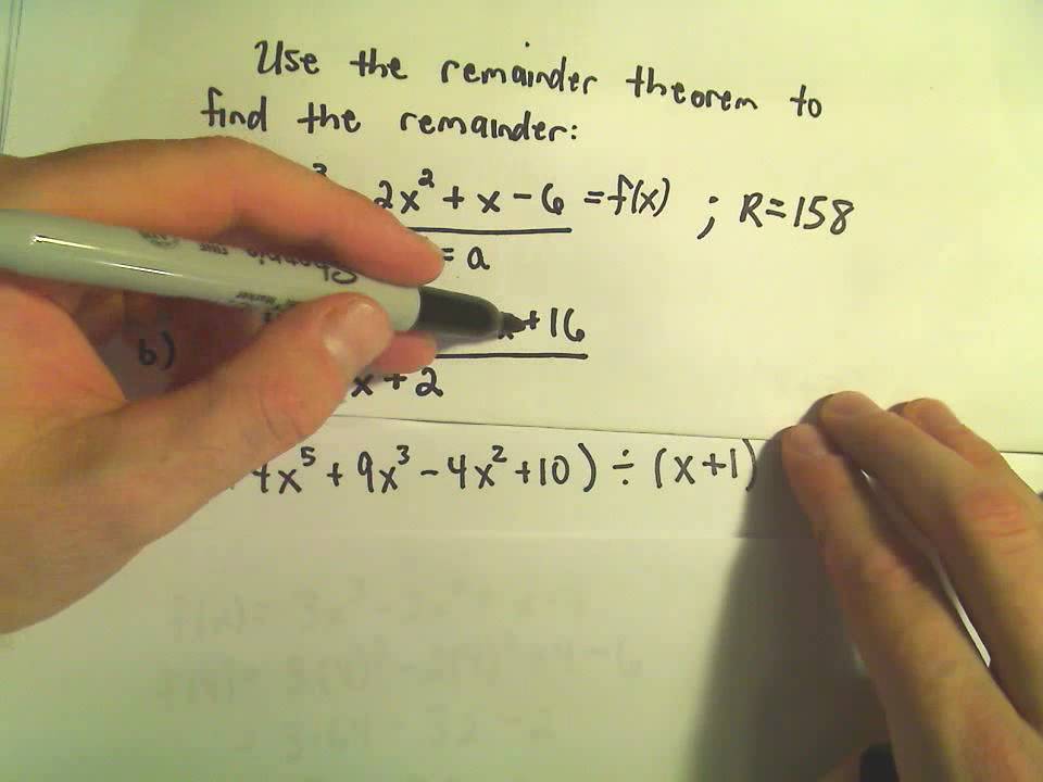 The Remainder Theorem - Example 1