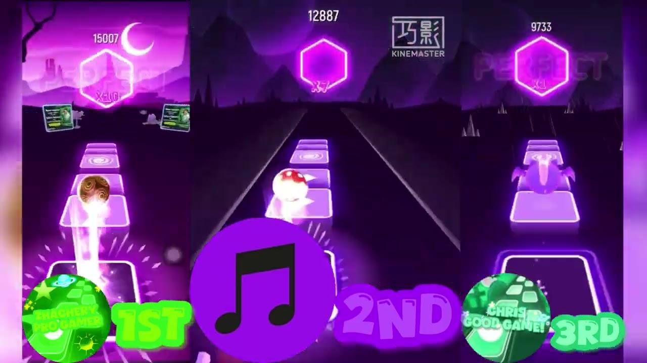 Tiles Hop: EDM Rush: Lady Gaga - Judas | Me vs @THMusicGameChannelofficial vs @chrisgoodgame2011