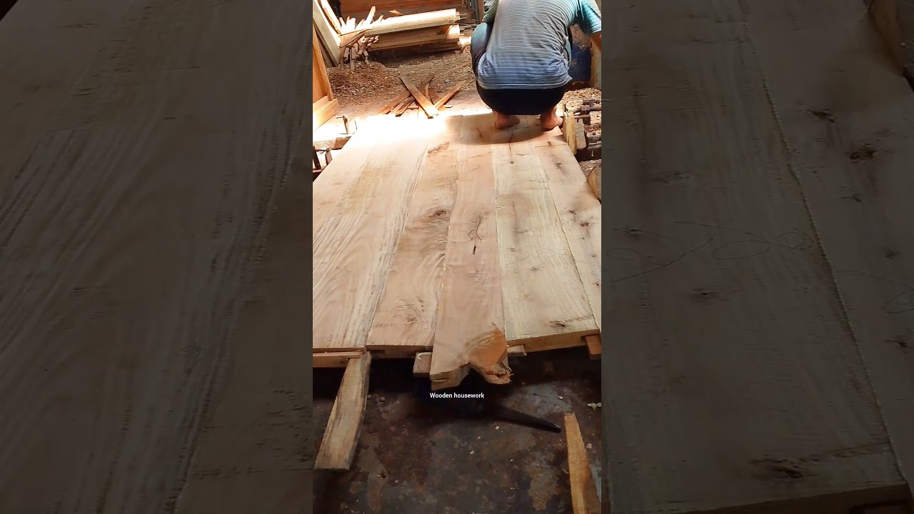 The door joint fitting process is done #woodworking #carpentry