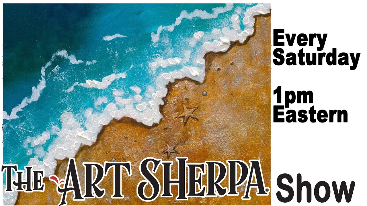 🌟🎨 The Art Sherpa Show | Wave On The Beach | Easy Beginner Acylic Painting Lesson