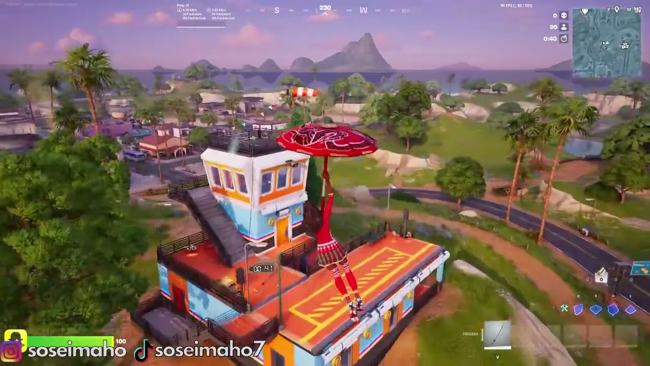 AMD 9070xt в Fortnite (EPIC + трассировка лучей + генерация кадров)