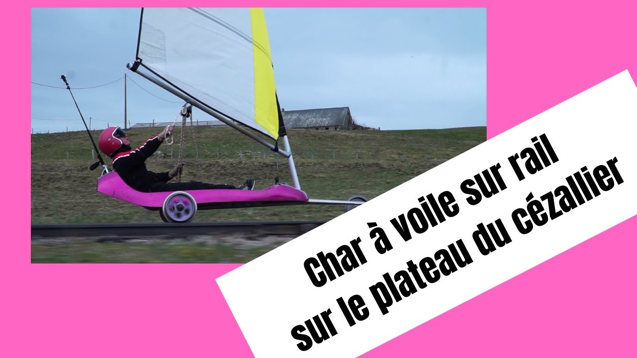 Char à voile sur rail dans le plateau du Cézallier