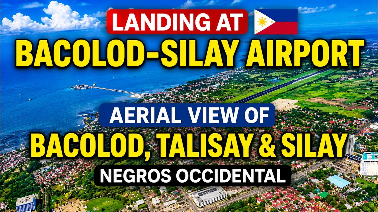 Aerial View of Bacolod, Talisay & Silay 2025 inside CebPac Plane | Landing at Bacolod-Silay Airport