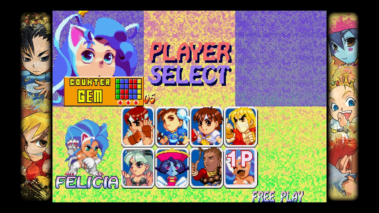 【ファイターとヴァンパイアがパズルで戦う】スーパーパズルファイターⅱxいつだって真剣よ！だってパズルは、あたしの生きがいだもん！　フェリシア+乱入!!