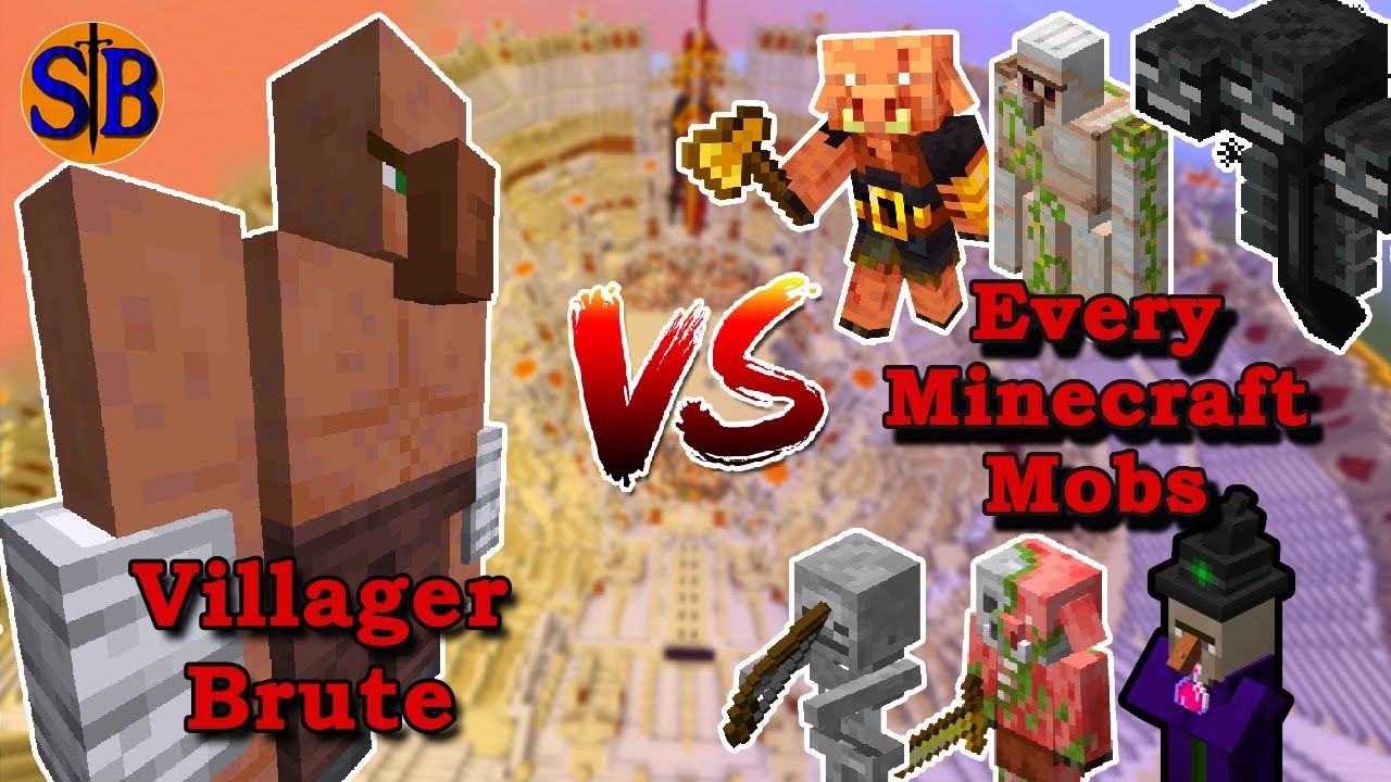 Villager Brute vs Every Minecraft Mobs | Minecraft mob battle
