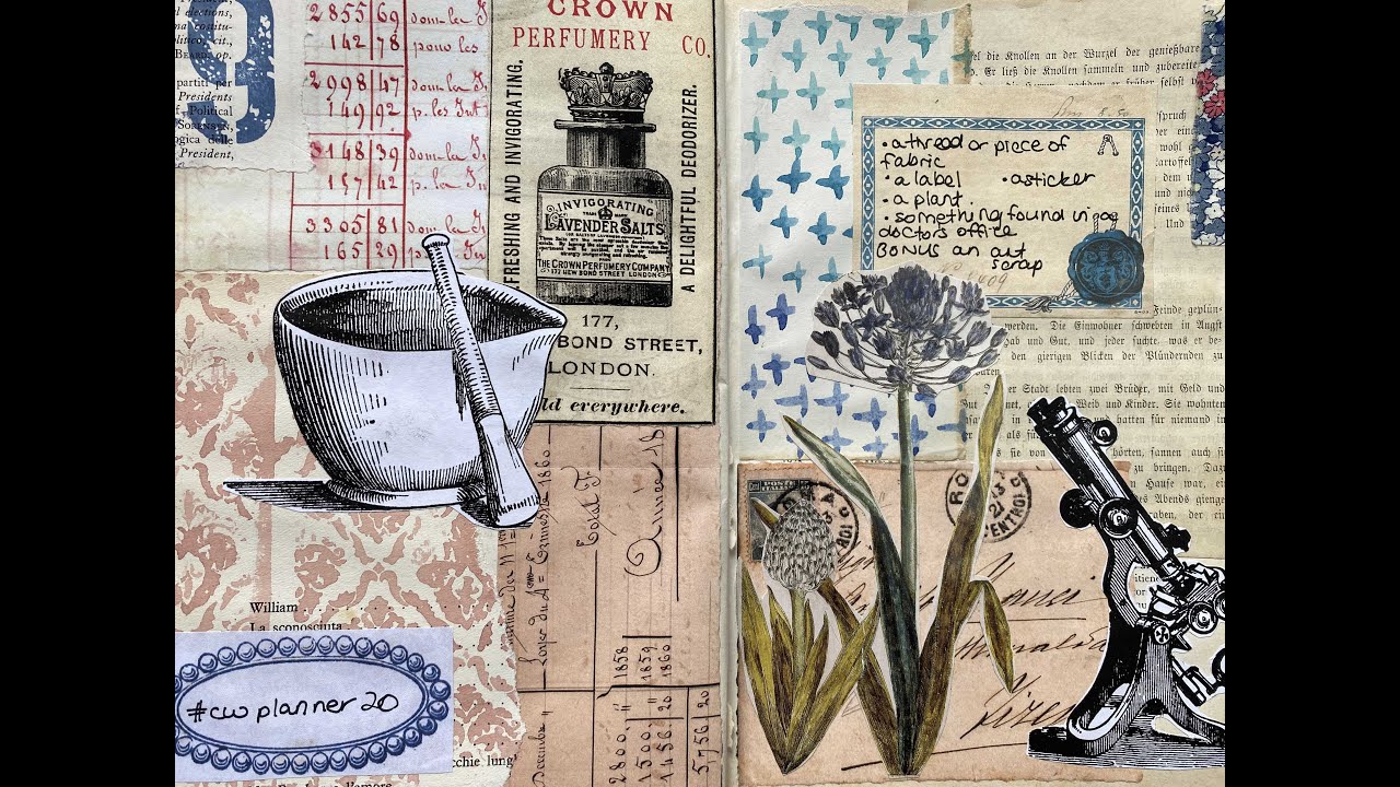 Craft with me | 5 prompt weekly collage challenge 2021 #cwplanner20 | Margarete Miller