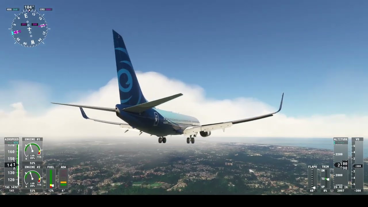 Descida em Salvador Boeing 373-800