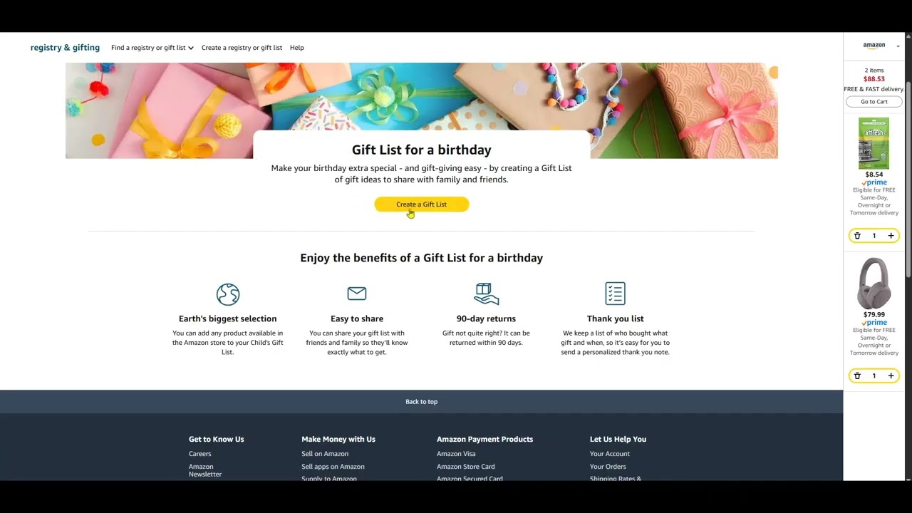 How to Create a Birthday Registry on Amazon (Step by Step Tutorial and Guide 2026)