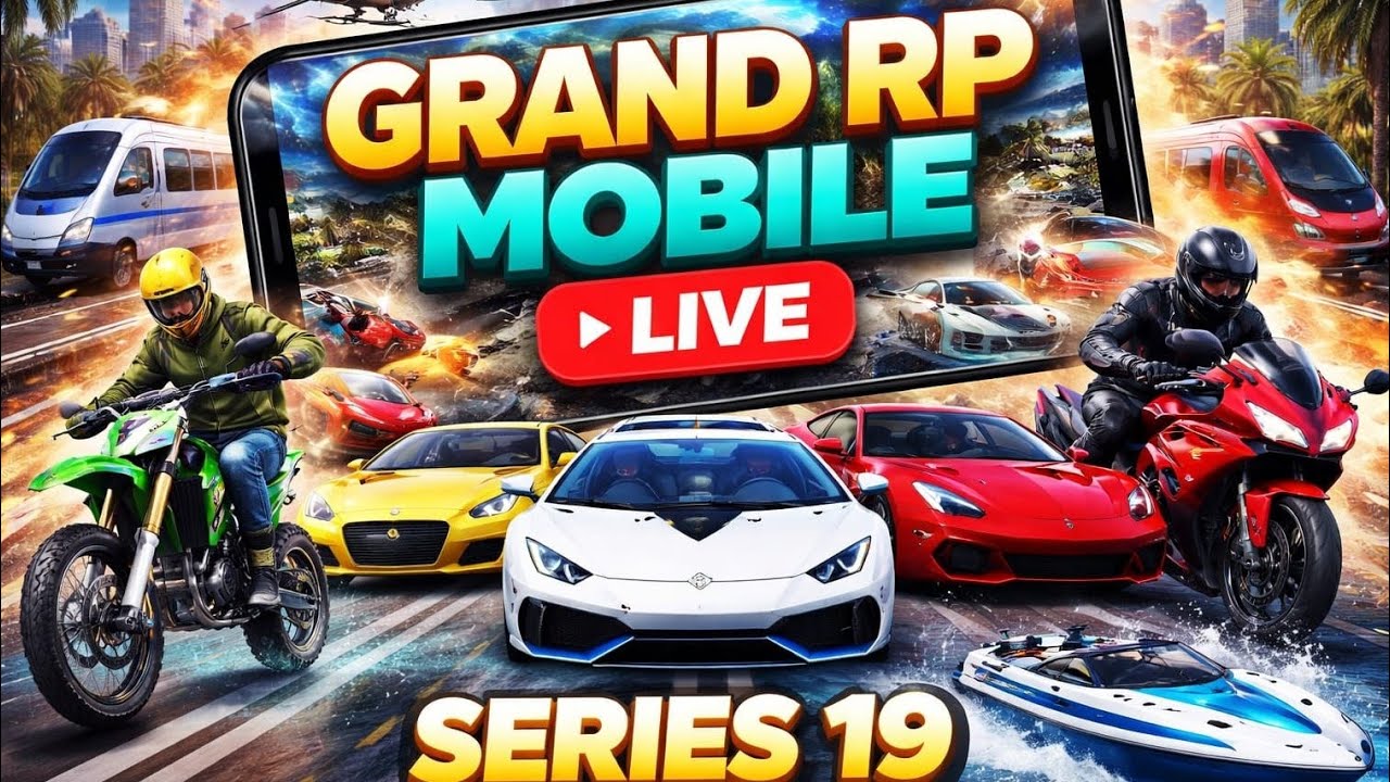 🔥 GRAND RP MOBILE LIVE DAY 19 | HELICOPTER, TRAINS, CARS CHAOS! 🚗🚁
