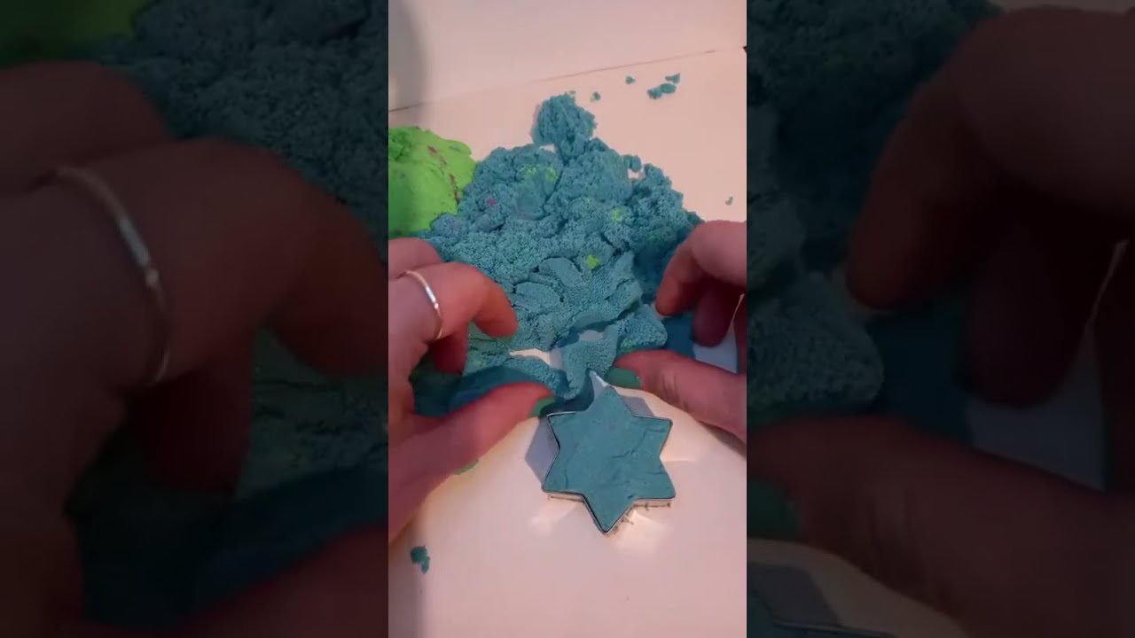 ASMR Kinetic Sand Cutting And Shaping